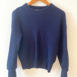 Navy knit sweater from Madewell
